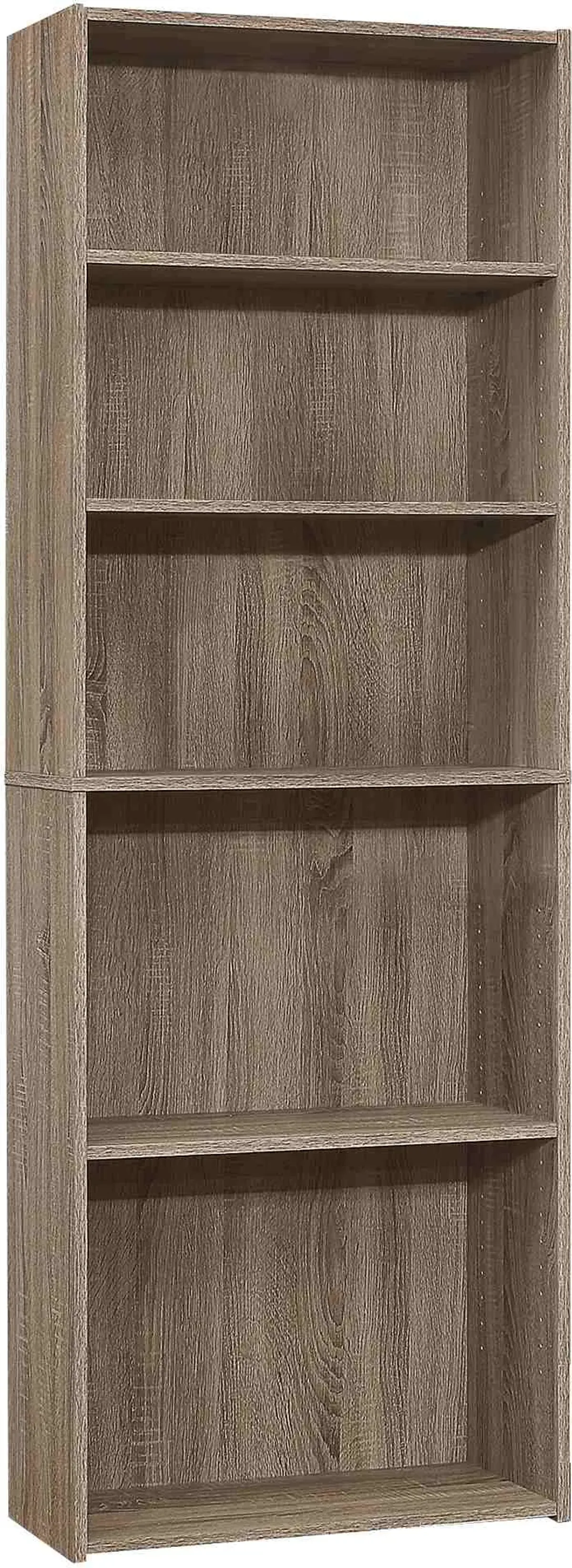 Bookshelf, Bookcase, 6 Tier, 72"H, Office, Bedroom, Laminate, Brown, Transitional