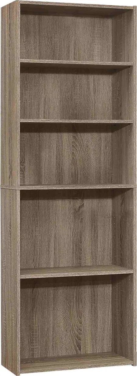 Bookshelf, Bookcase, 6 Tier, 72"H, Office, Bedroom, Laminate, Brown, Transitional