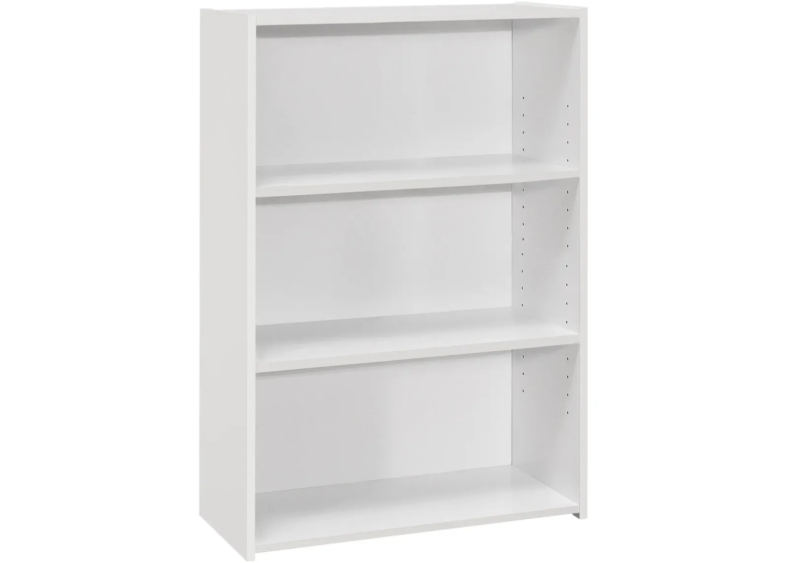 Bookshelf, Bookcase, 4 Tier, 36"H, Office, Bedroom, Laminate, White, Transitional