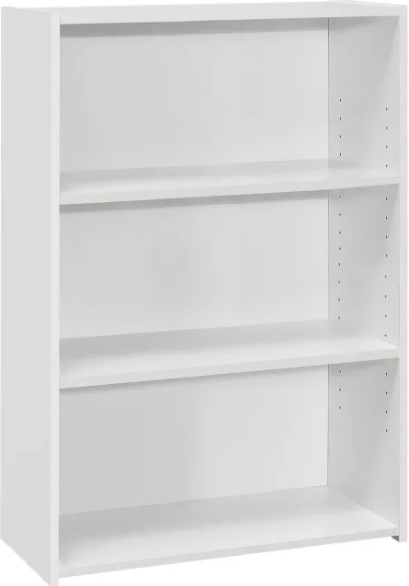 Bookshelf, Bookcase, 4 Tier, 36"H, Office, Bedroom, Laminate, White, Transitional