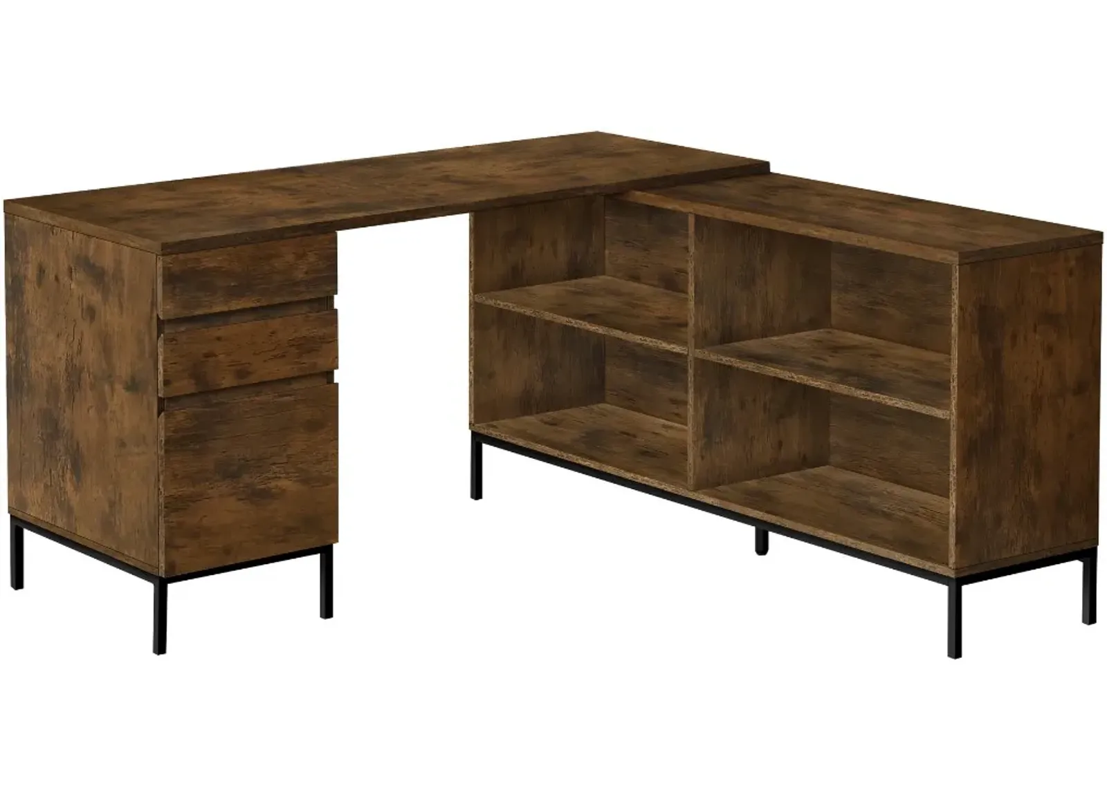 Monarch Specialties Inc. Rustic Brown Computer Desk