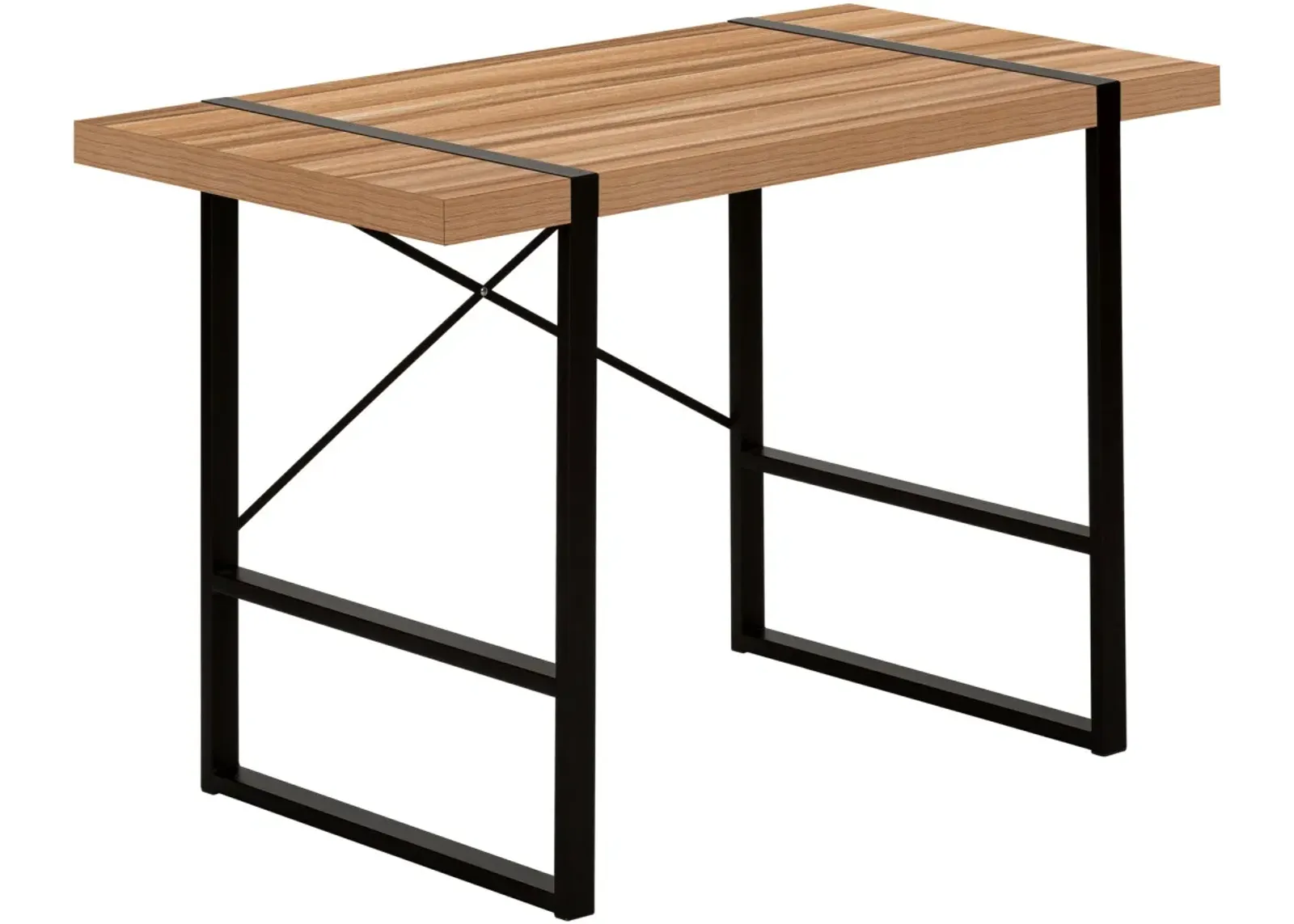 Computer Desk, Home Office, Laptop, 48"L, Work, Metal, Laminate, Brown, Black, Contemporary, Modern