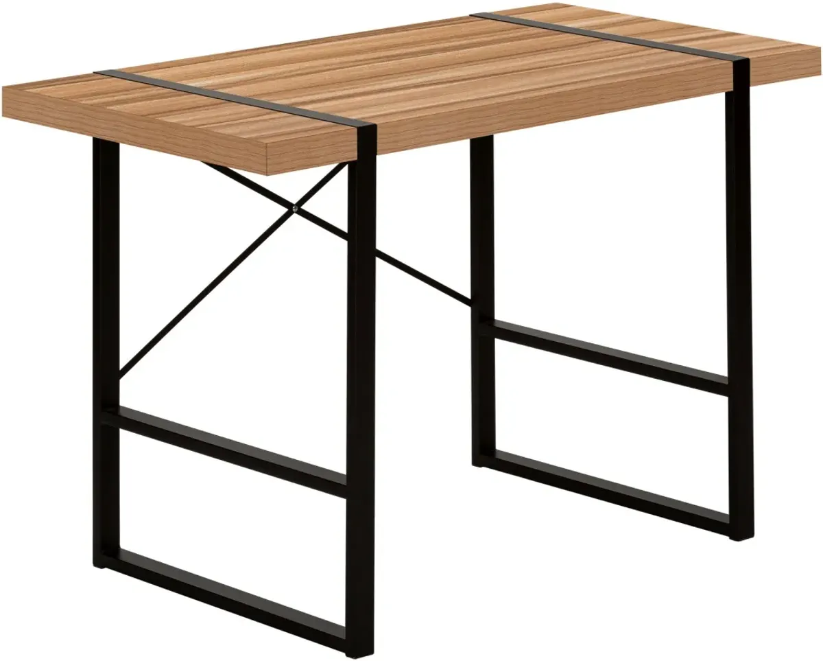 Computer Desk, Home Office, Laptop, 48"L, Work, Metal, Laminate, Brown, Black, Contemporary, Modern