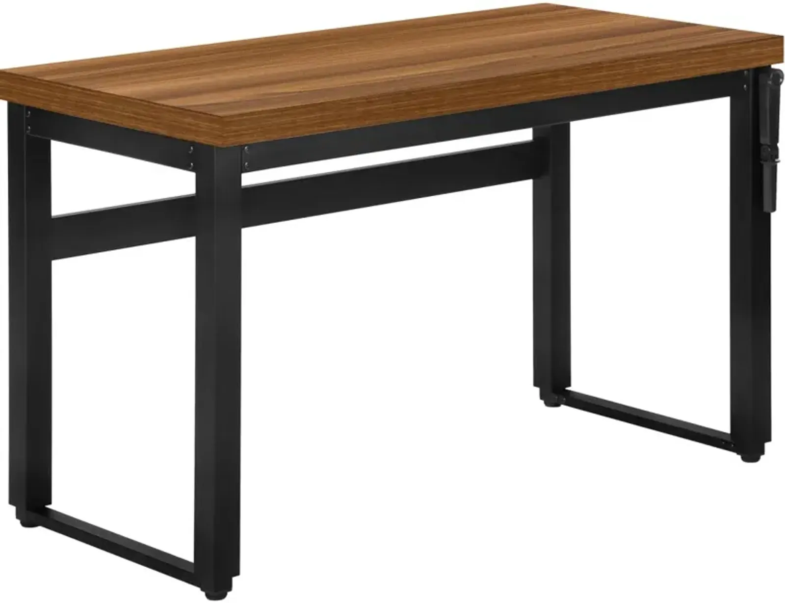 Computer Desk, Home Office, Standing, Adjustable, 48"L, Work, Laptop, Metal, Laminate, Walnut, Black, Contemporary, Modern