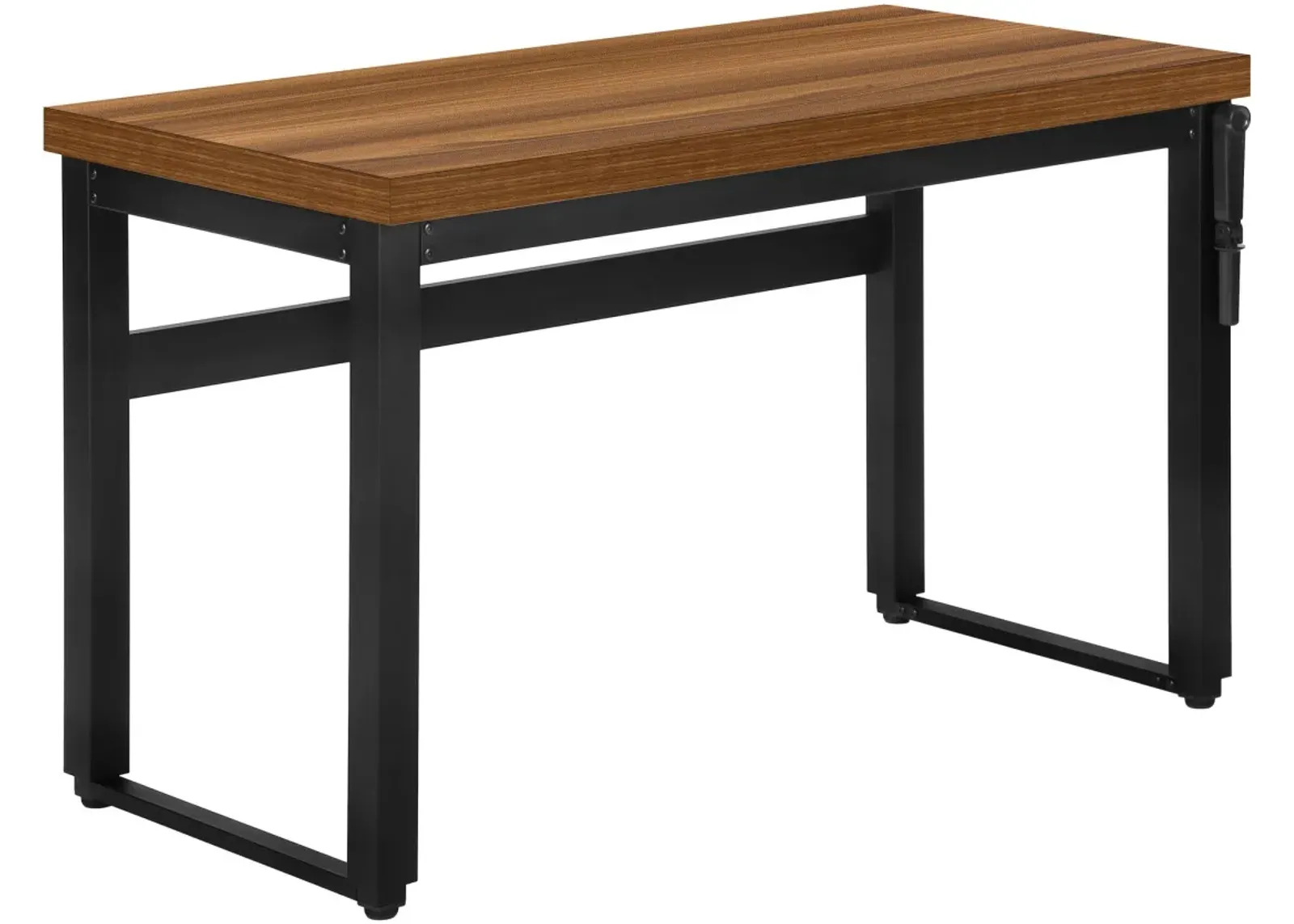 Computer Desk, Home Office, Standing, Adjustable, 48"L, Work, Laptop, Metal, Laminate, Walnut, Black, Contemporary, Modern