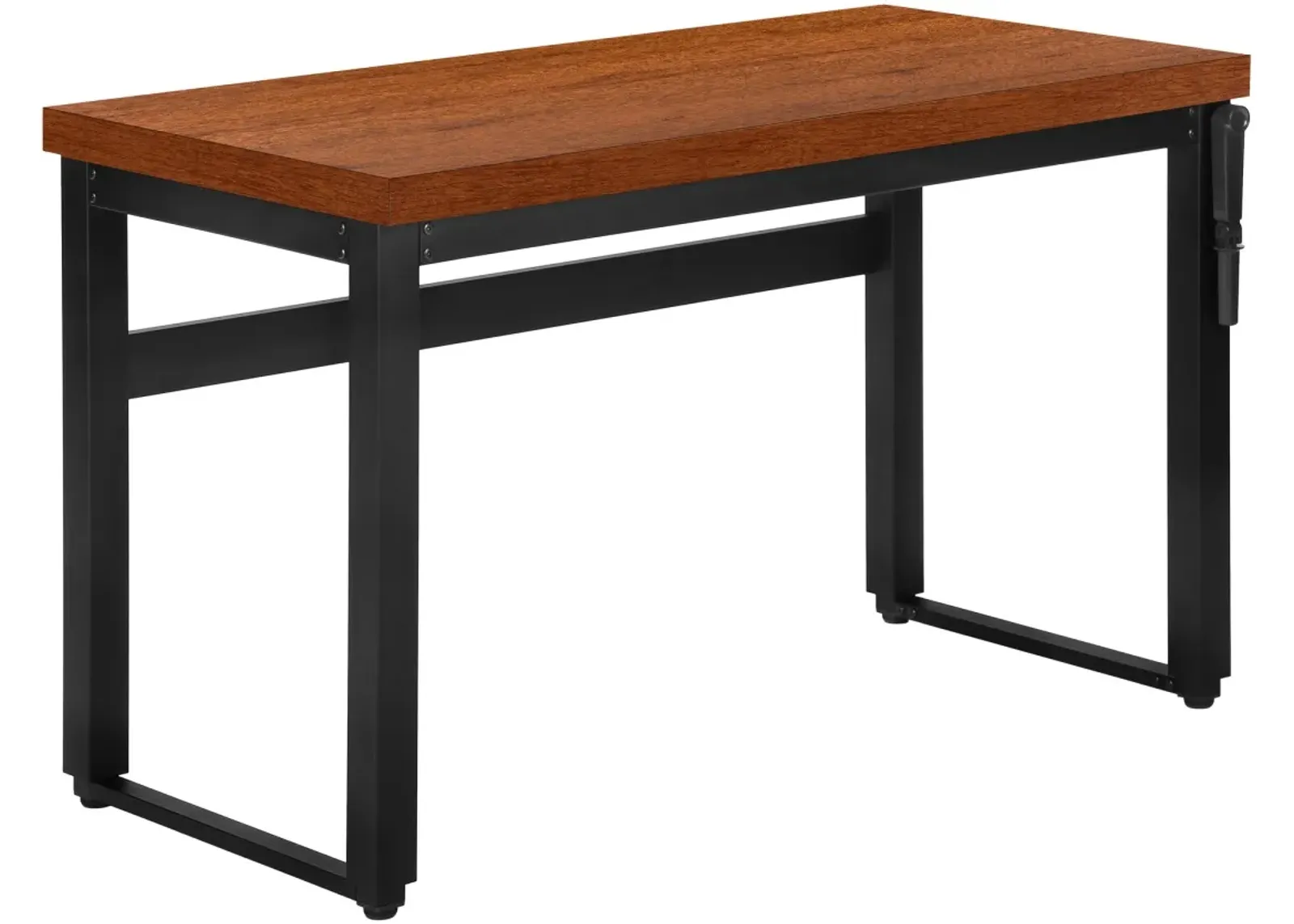 Computer Desk, Home Office, Standing, Adjustable, 48"L, Work, Laptop, Metal, Laminate, Brown, Black, Contemporary, Modern