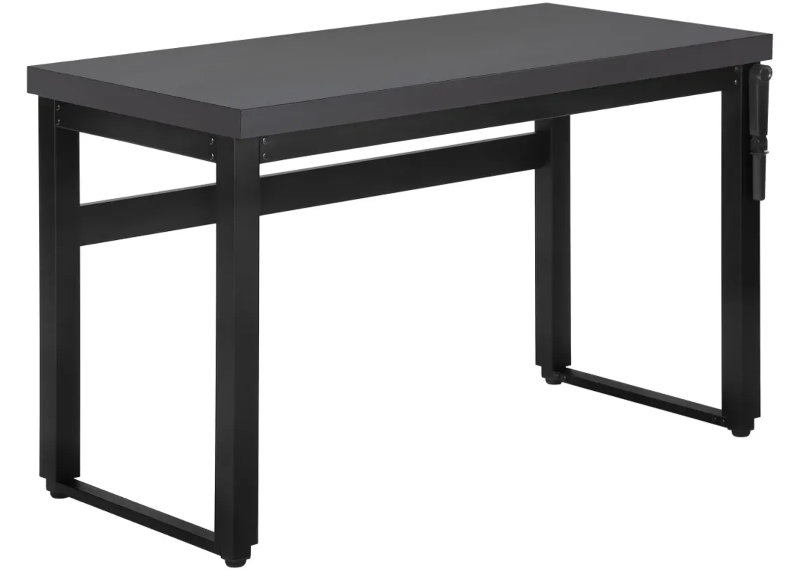 Computer Desk, Home Office, Standing, Adjustable, 48"L, Work, Laptop, Metal, Laminate, Grey, Black, Contemporary, Modern