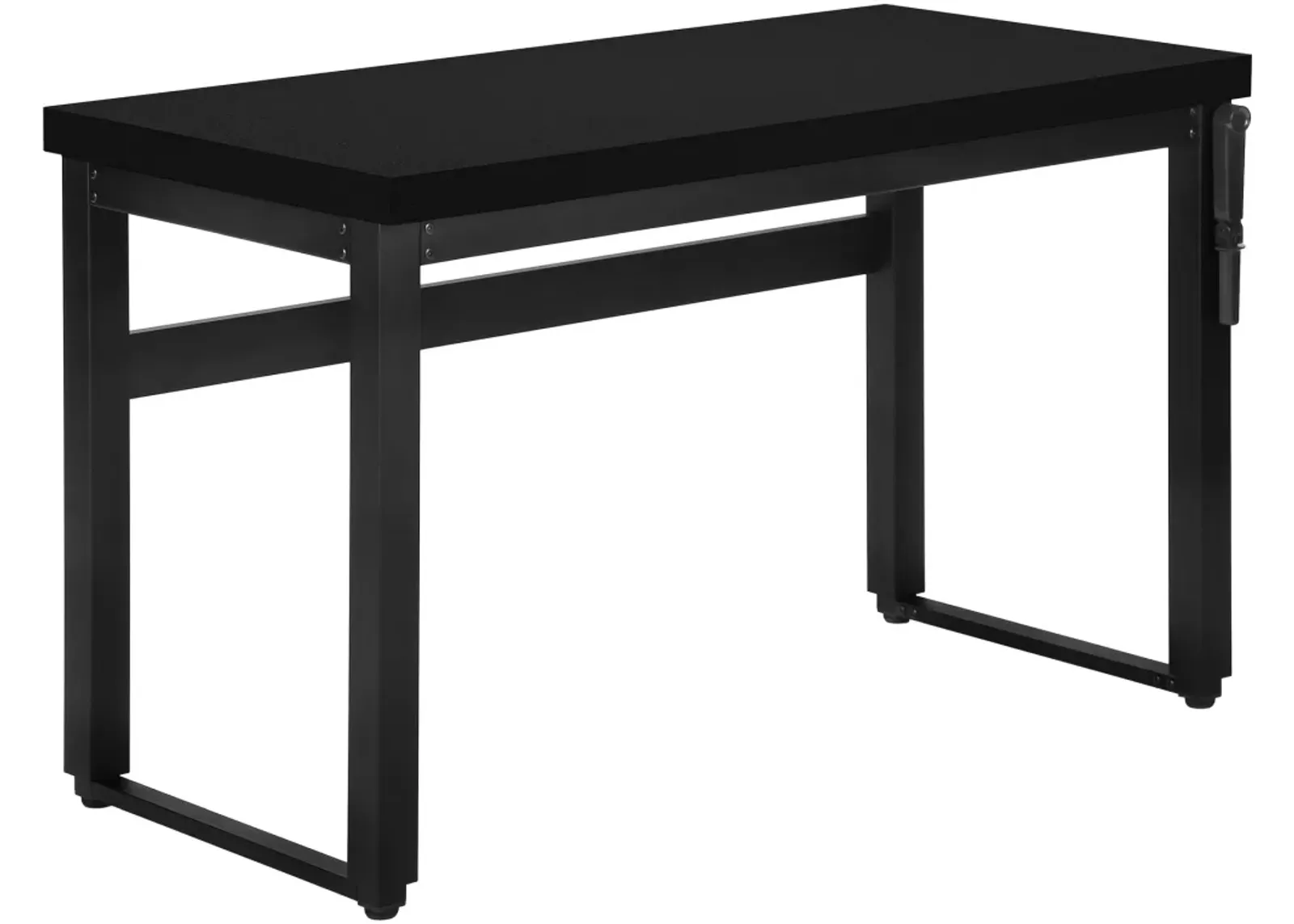 Computer Desk, Home Office, Standing, Adjustable, 48"L, Work, Laptop, Metal, Laminate, Black, Contemporary, Modern