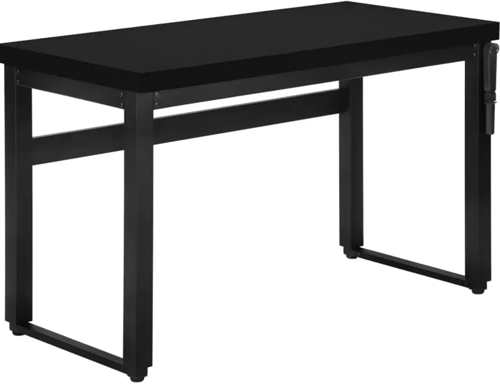 Computer Desk, Home Office, Standing, Adjustable, 48"L, Work, Laptop, Metal, Laminate, Black, Contemporary, Modern