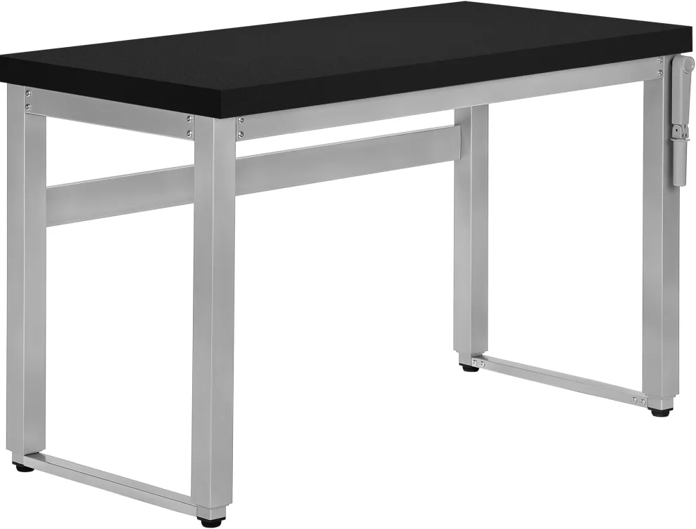 Computer Desk, Home Office, Standing, Adjustable, 48"L, Work, Laptop, Metal, Laminate, Black, Grey, Contemporary, Modern