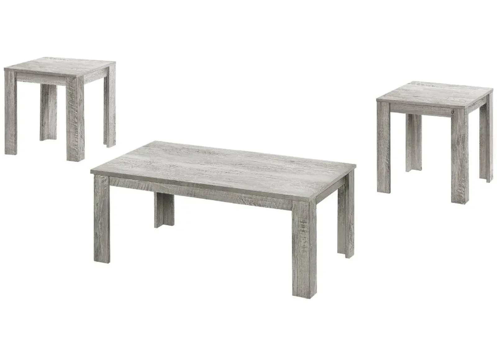 Monarch Specialties Inc. 3-Piece Industrial Grey Accent Table Set