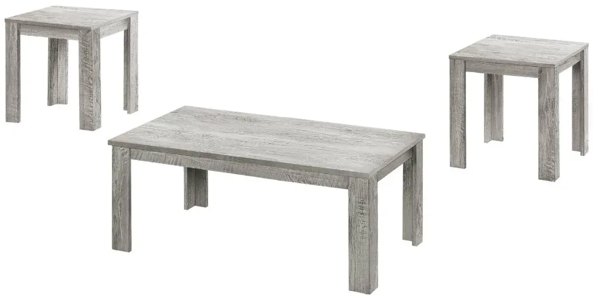 Monarch Specialties Inc. 3-Piece Industrial Grey Accent Table Set