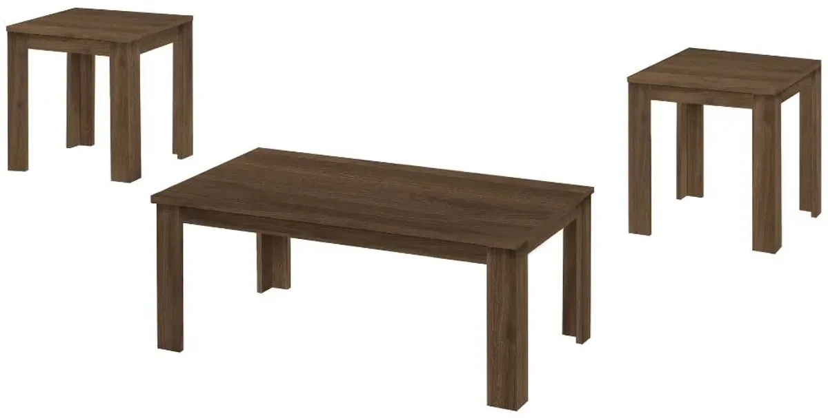 Monarch Specialties Inc. 3-Piece Dark Walnut Accent Table Set