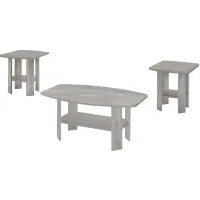 Monarch Specialties Inc. 3-Piece Industrial Grey Accent Table Set