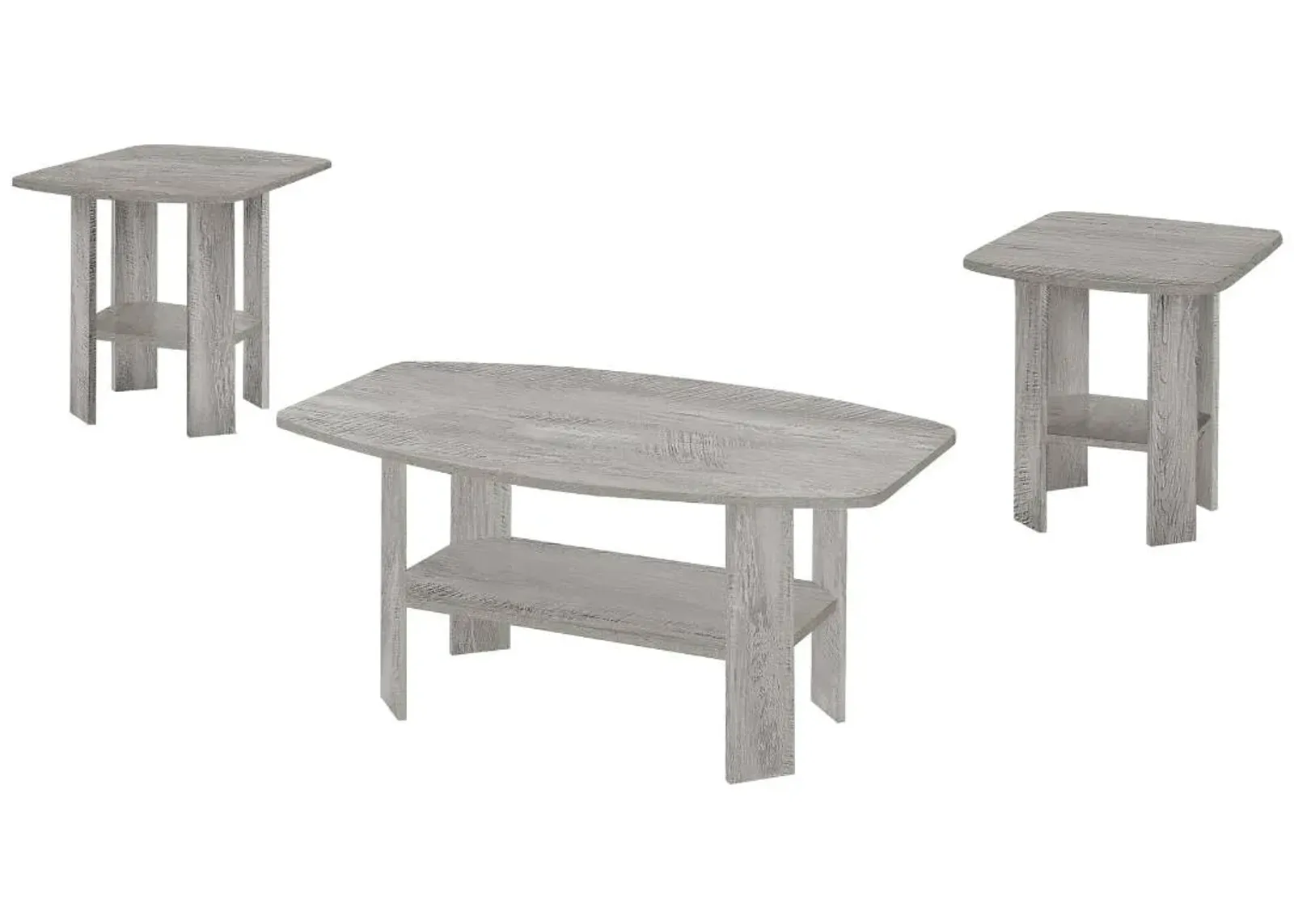 Monarch Specialties Inc. 3-Piece Industrial Grey Accent Table Set