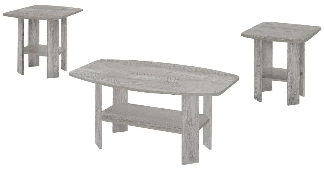 Monarch Specialties Inc. 3-Piece Industrial Grey Accent Table Set