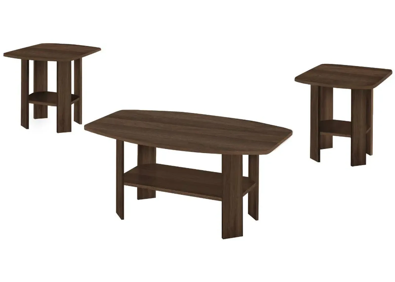 Monarch Specialties Inc. 3-Piece Dark Walnut Accent Table Set