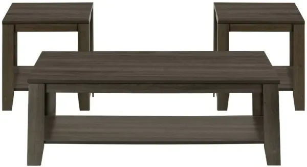 Monarch Specialties Inc. 3-Piece Brown Oak Accent Table Set