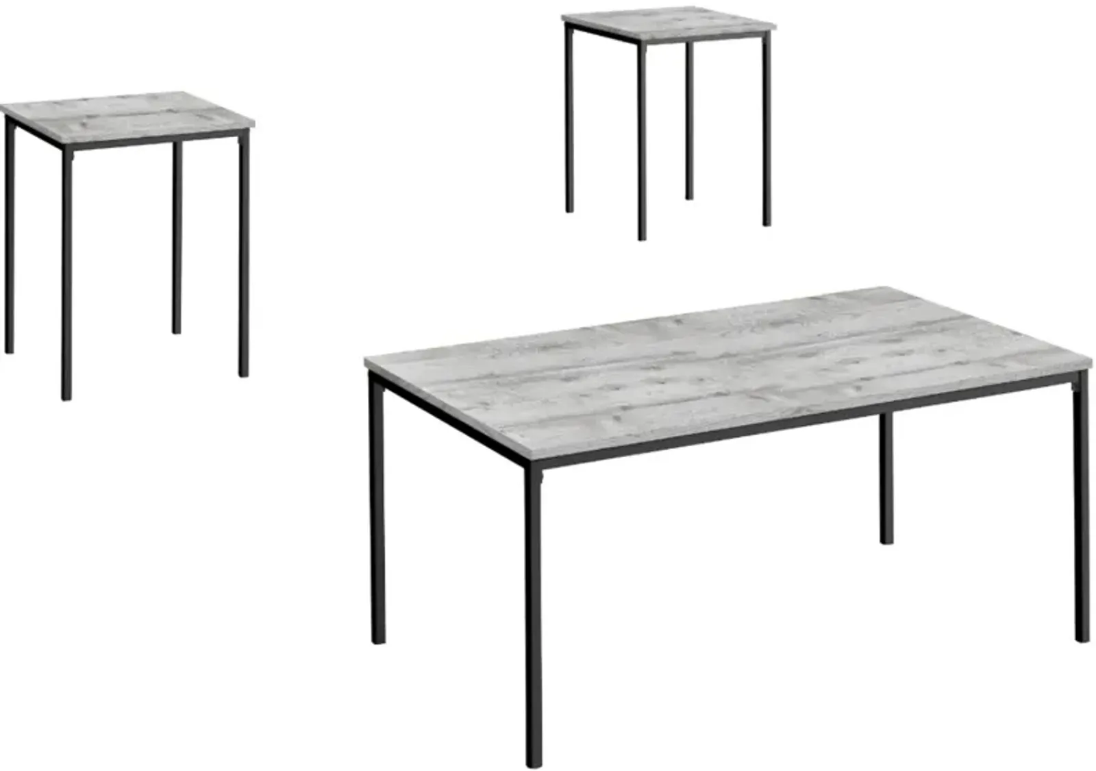 Monarch Specialties Inc. 3-Piece Grey Table Set