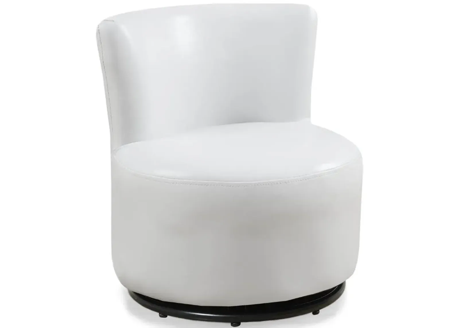 Monarch Specialties Inc. White Swivel Accent Chair