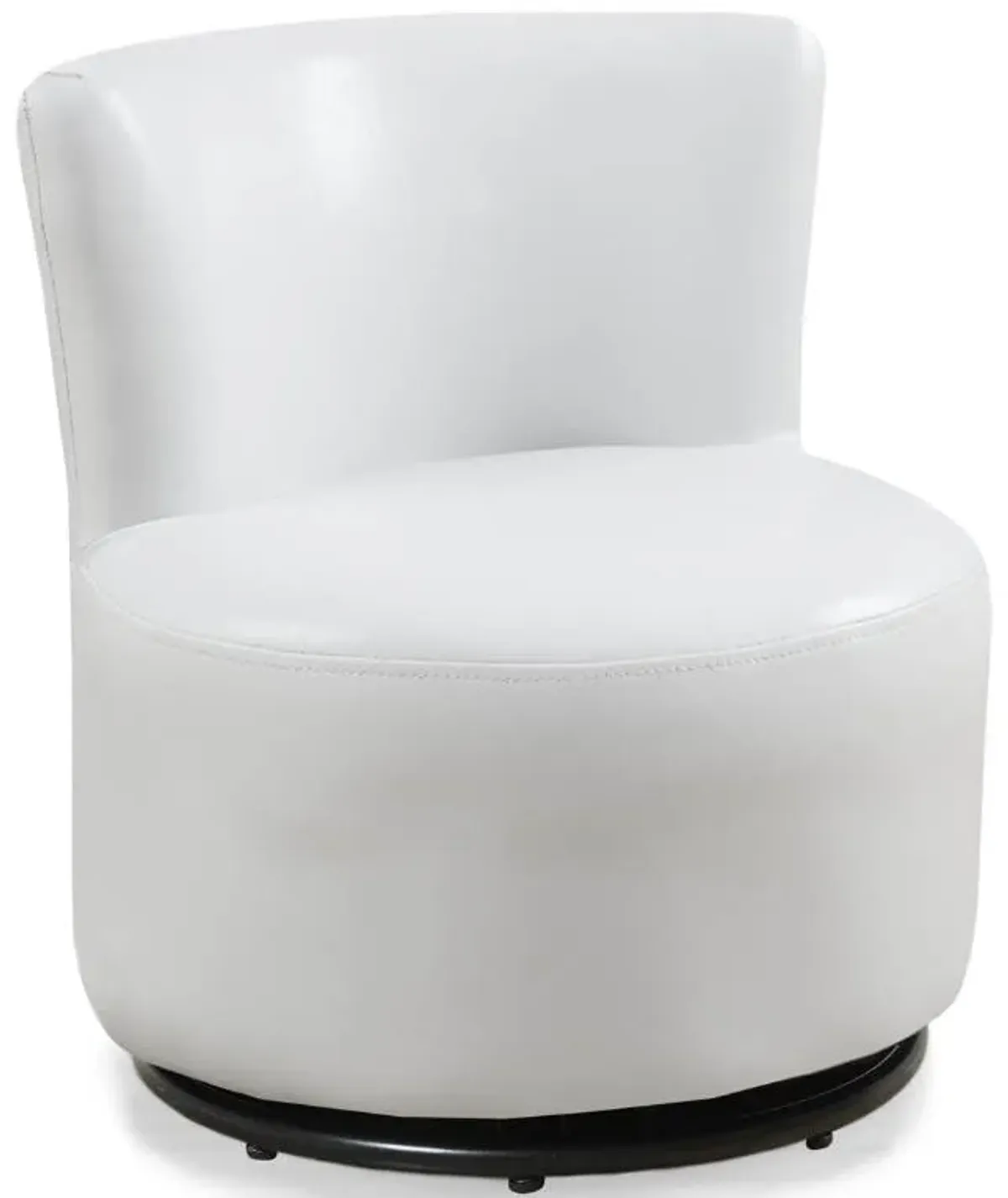 Monarch Specialties Inc. White Swivel Accent Chair