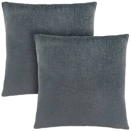 Monarch Specialties Inc. 2-Piece Dark Grey 18"X 18" Pillow Set