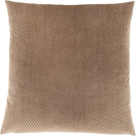Monarch Specialties Inc. Beige Diamond Velvet Pillow