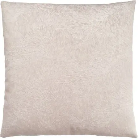 Monarch Specialties Inc. Light Taupe Feathered Velvet Pillow