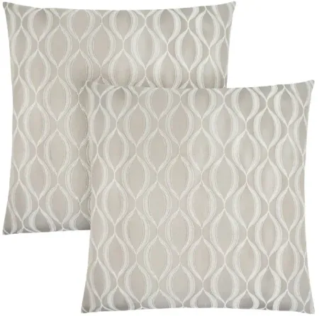Monarch Specialties Inc. 2-Piece Taupe Wave Pattern Pillow Set