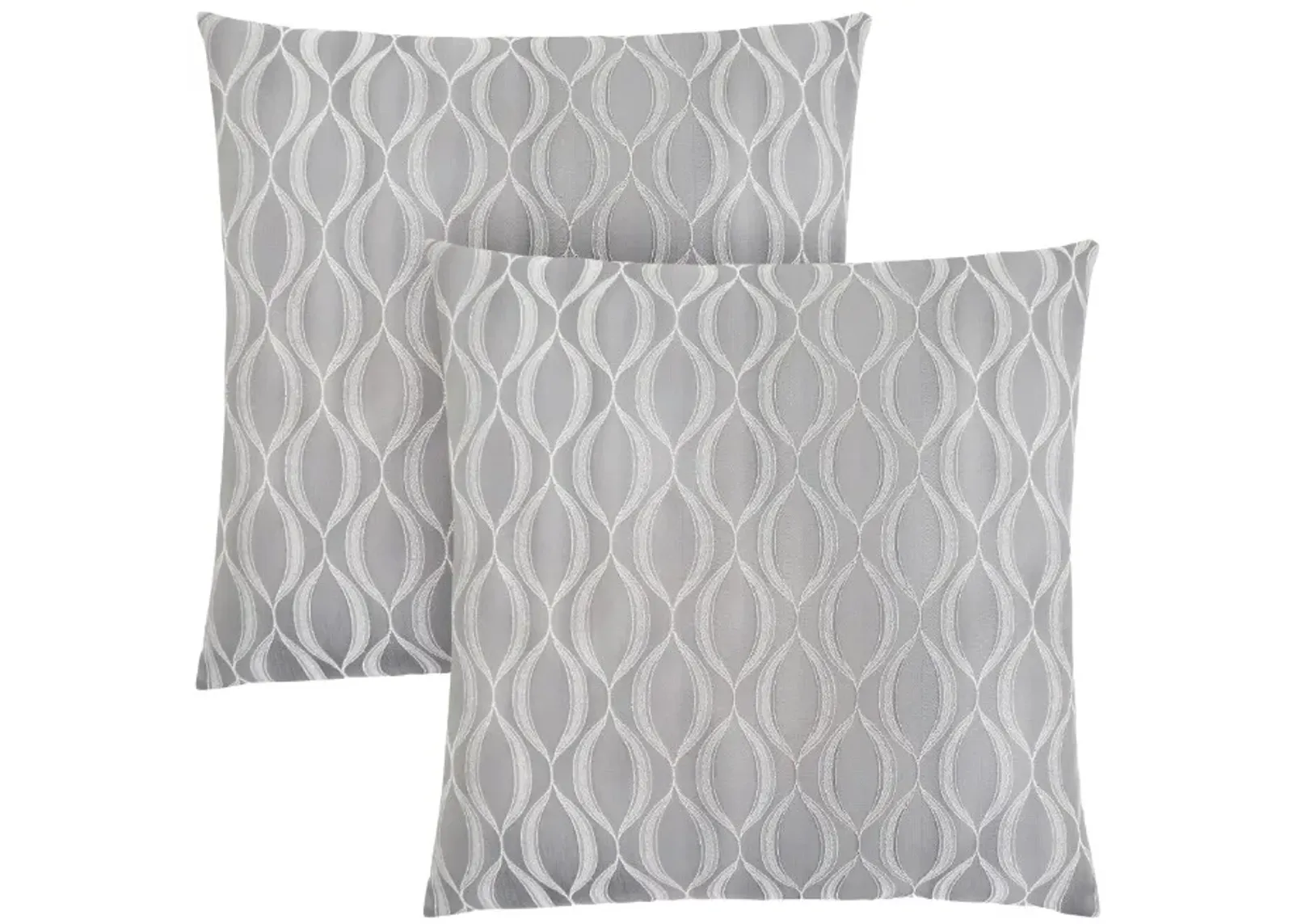 Monarch Specialties Inc. 2-Piece Grey Wave Pattern Pillow Set