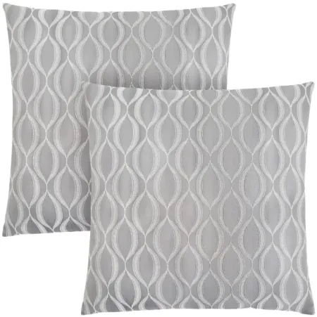 Monarch Specialties Inc. 2-Piece Grey Wave Pattern Pillow Set