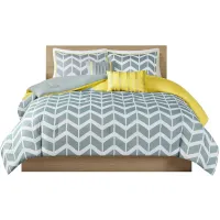 Olliix by Intelligent Design Nadia Yellow Twin/Twin XL Comforter Set
