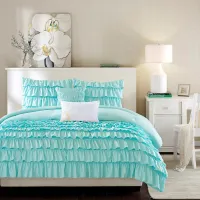 Olliix by Intelligent Design Waterfall BlueTwin/Twin XL Comforter Set