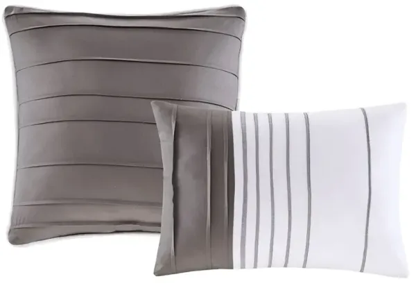 Olliix by Intelligent Design Rudy Black Full/Queen Plaid Comforter Set