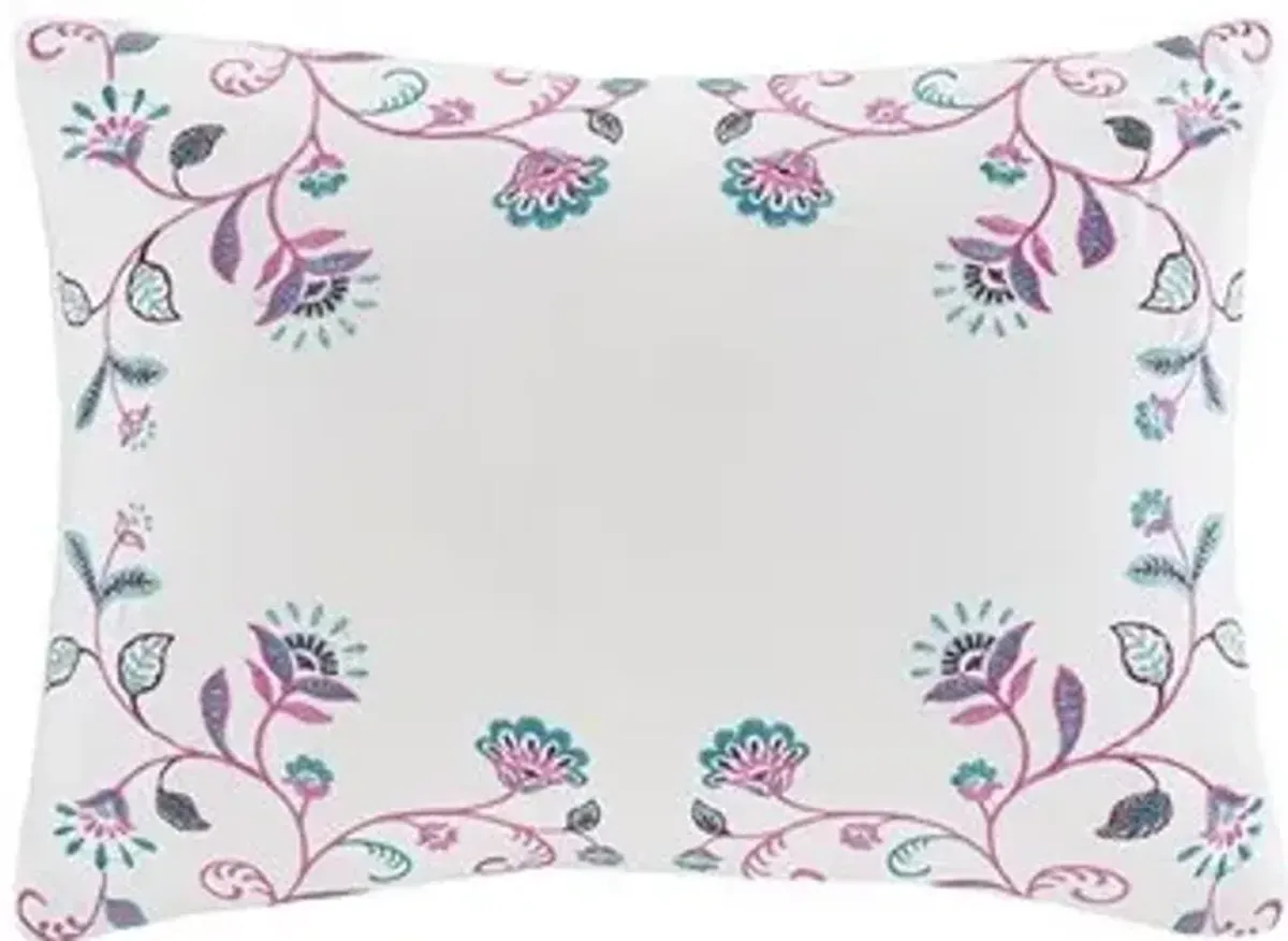 Olliix by Intelligent Design Tulay Twin Purple Complete Bed And Sheet Set