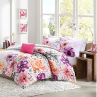Olliix by Intelligent Design Olivia Pink Full/Queen Comforter Set