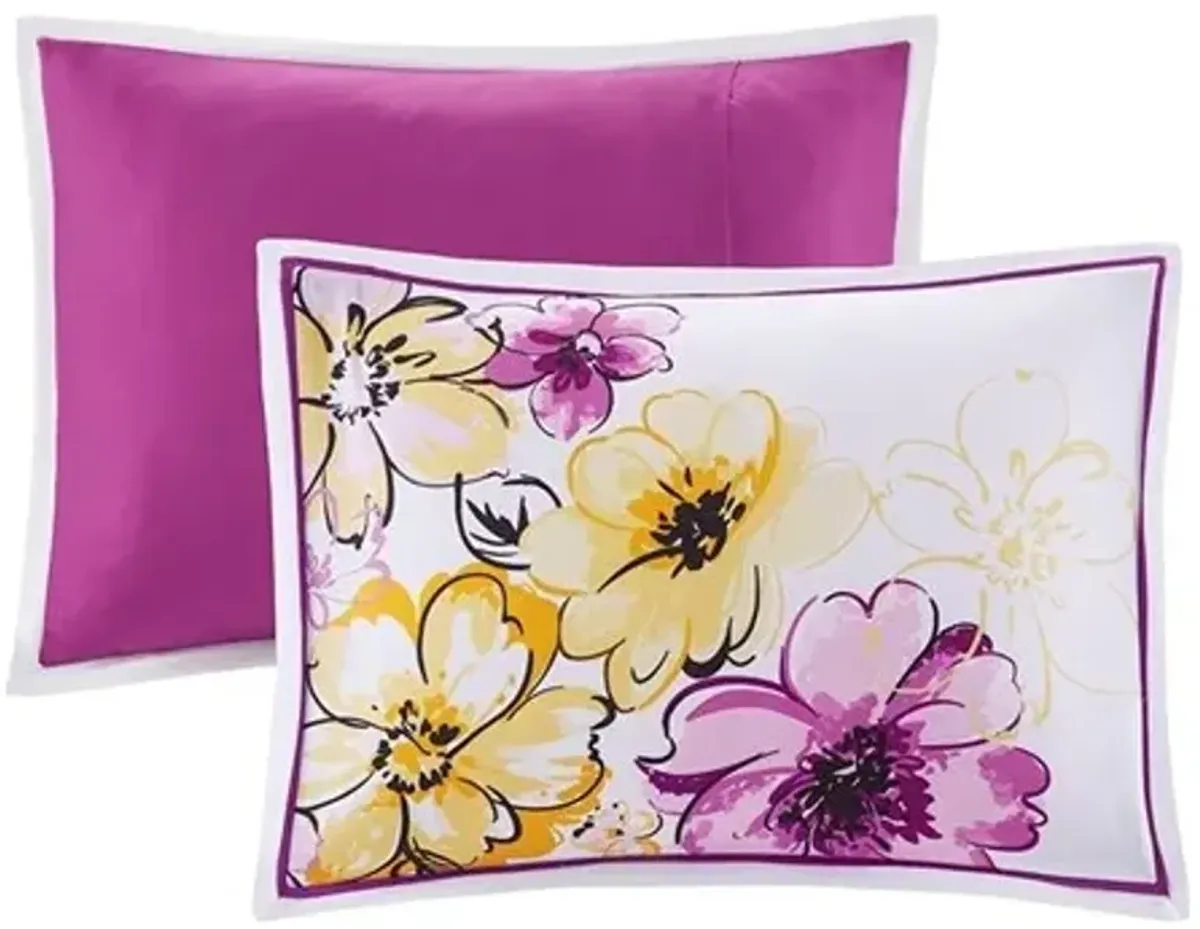 Olliix by Intelligent Design Olivia Blue Full/Queen Comforter Set