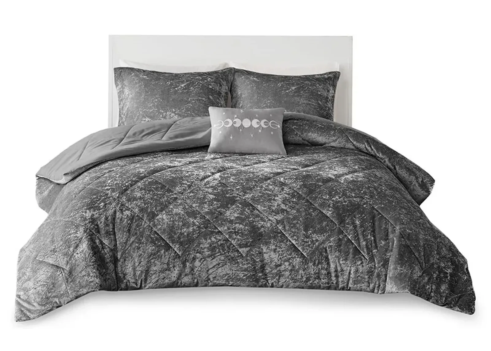 Olliix by Intelligent Design Felicia Twin/Twin XL Gray Comforter Set