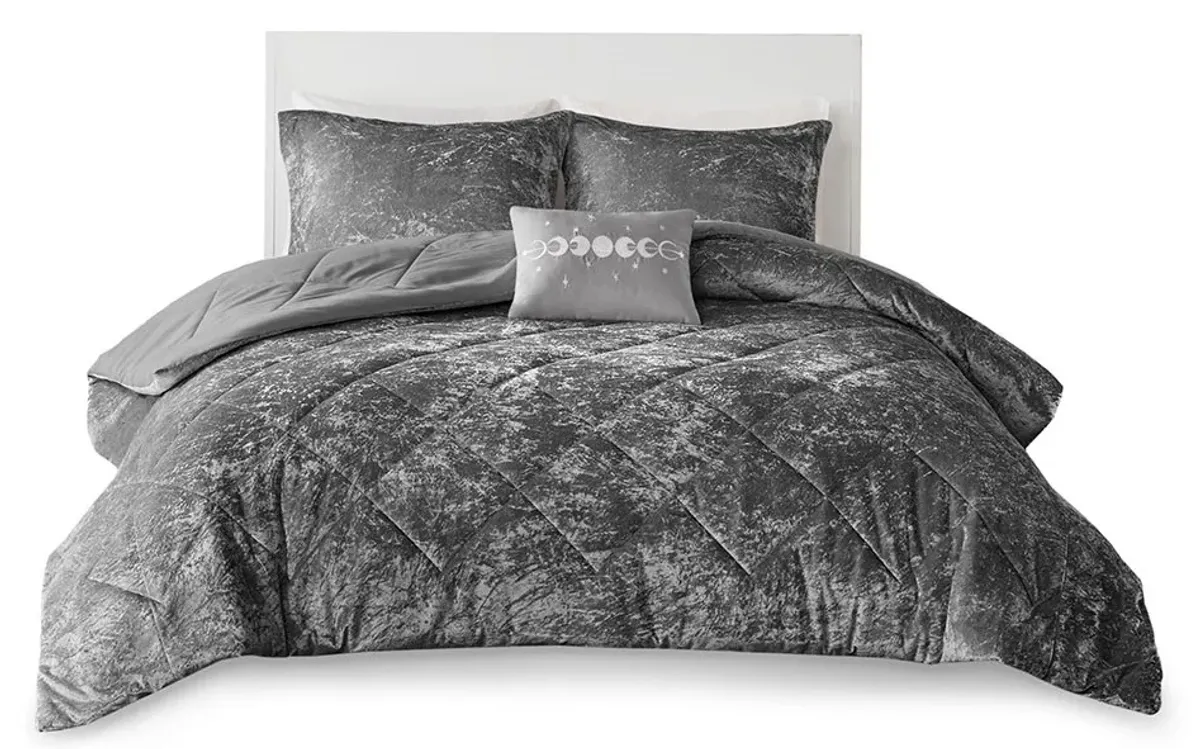 Olliix by Intelligent Design Felicia Twin/Twin XL Gray Comforter Set