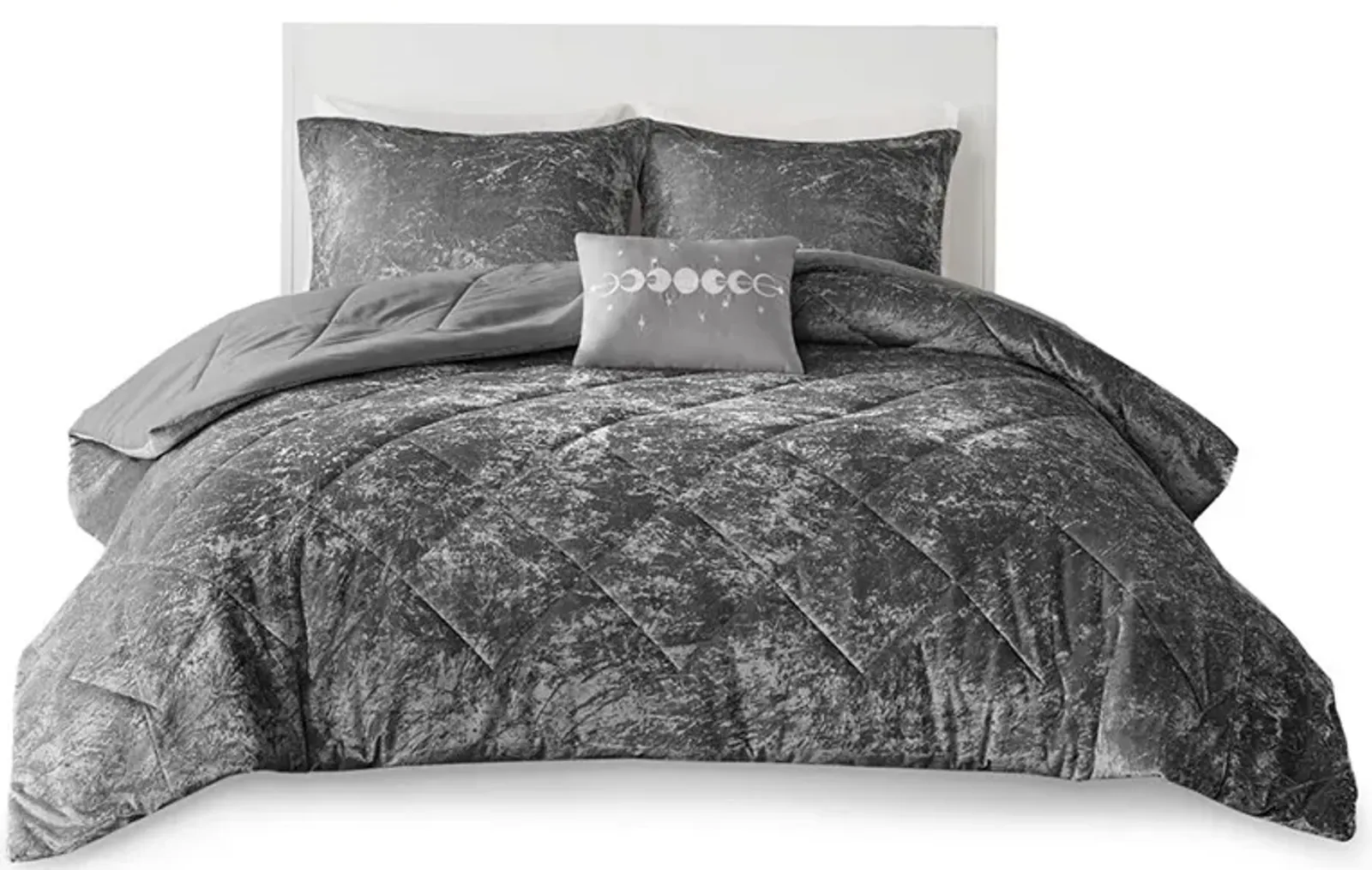 Olliix by Intelligent Design Felicia Twin/Twin XL Gray Comforter Set