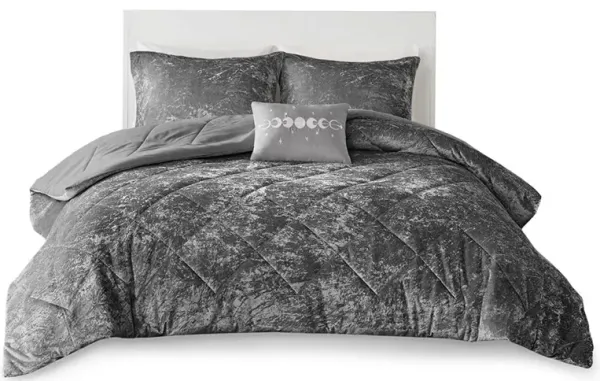Olliix by Intelligent Design Felicia Grey Twin/Twin XL Comforter Set