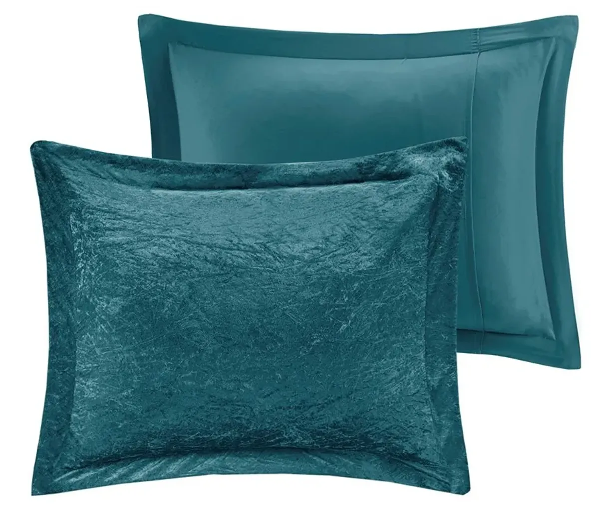 Olliix by Intelligent Design Felicia Teal Full/Queen Velvet Comforter Set
