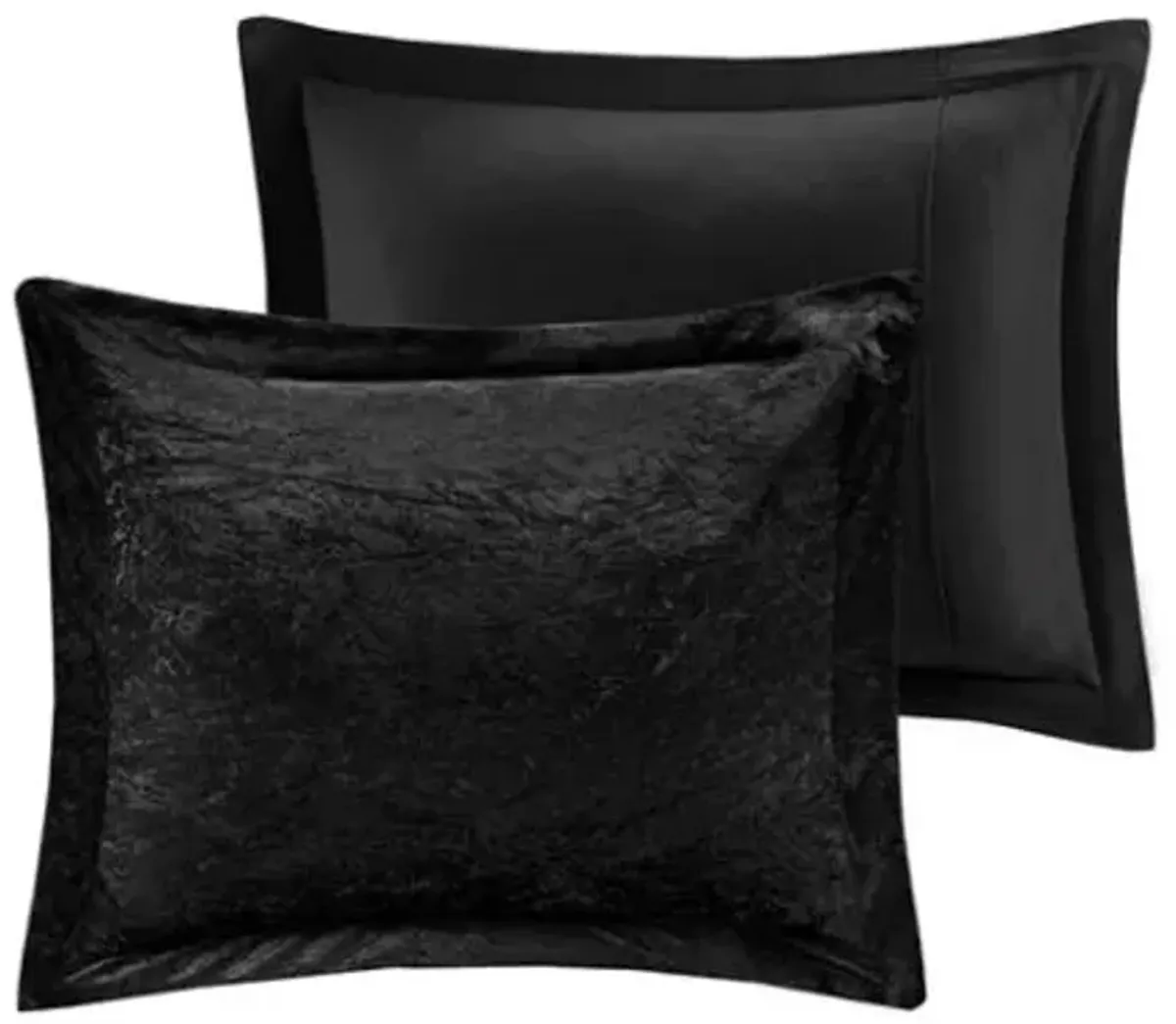 Olliix by Intelligent Design Felicia Black Twin/Twin Extra Large Velvet Comforter Set