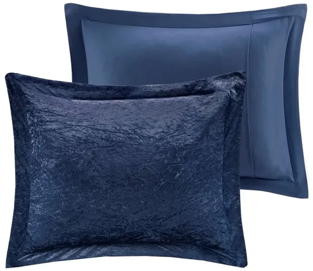 Olliix by Intelligent Design Felicia Navy King/California King Velvet Comforter Set