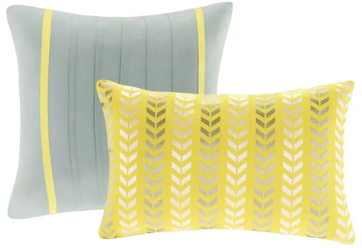 Olliix by Intelligent Design Nadia Yellow King/California King Comforter Set
