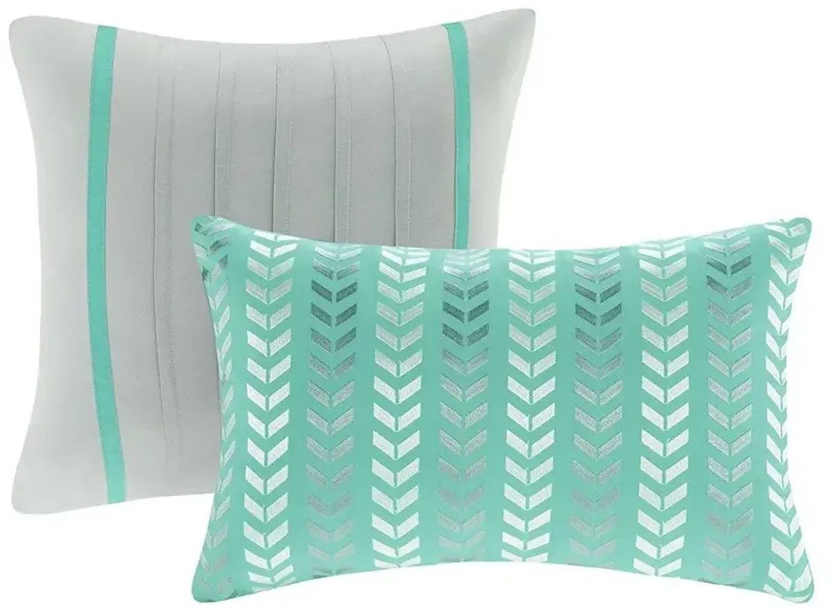 Olliix by Intelligent Design Nadia Teal Twin/Twin XL Comforter Set
