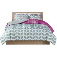 Olliix by Intelligent Design Nadia Purple Twin/Twin XL Comforter Set