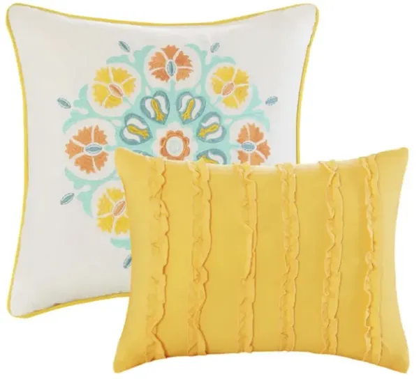 Olliix by Intelligent Design Nina Multi-Colored King/California King Reversible Coverlet Set