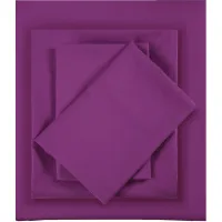 Olliix by Intelligent Design Purple Twin Microfiber All Season Wrinkle-Free Sheet Set
