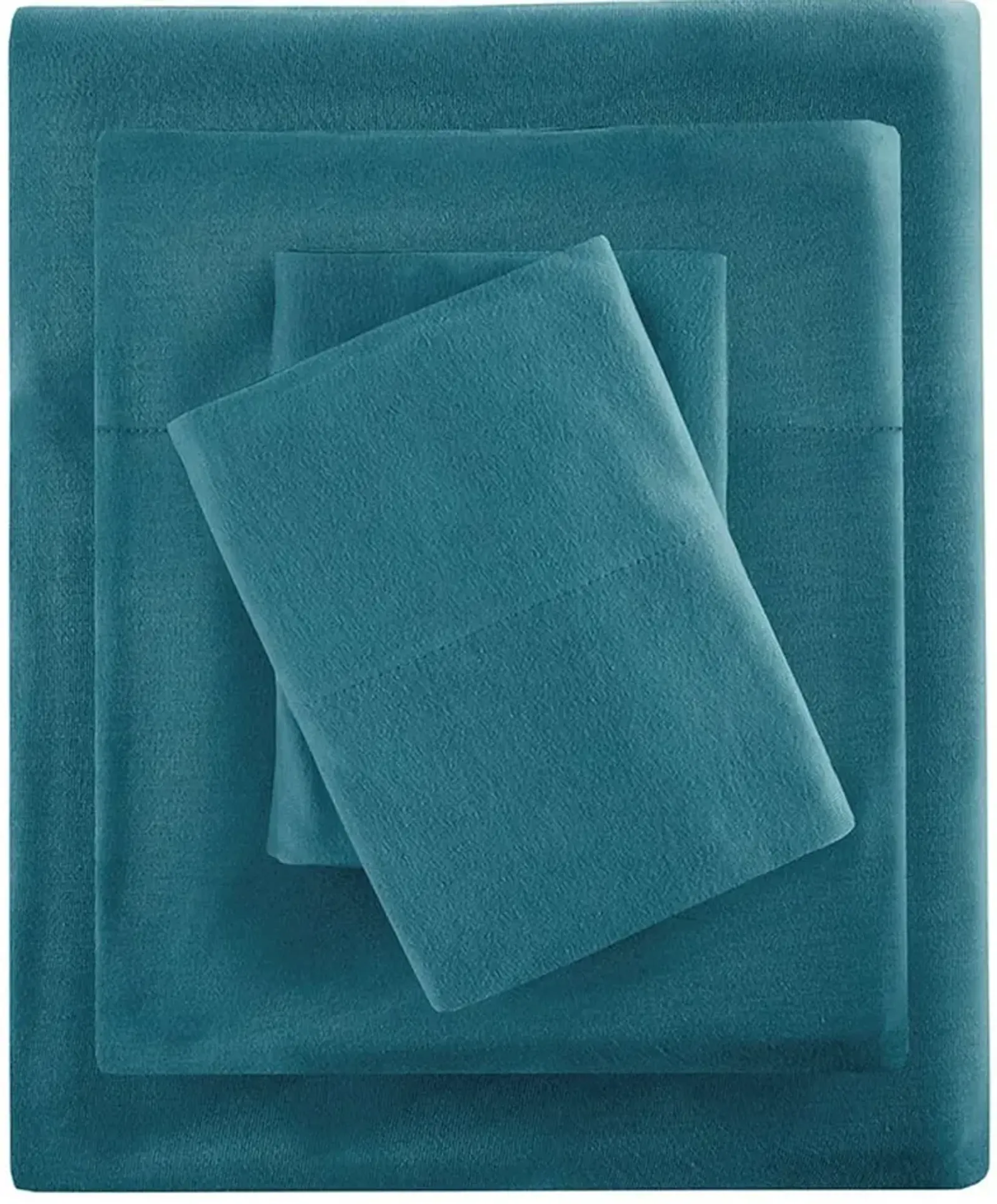 Olliix by Intelligent Design Teal Twin Cotton Blend Jersey Knit All Season Sheet Set